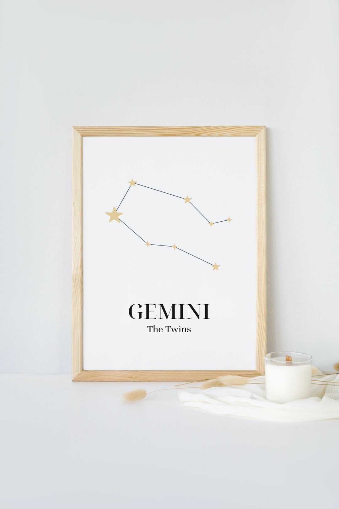 Gemini Constellation | Digital Art Print Wall Decor - Etsy