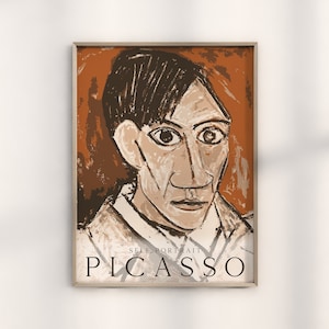 Picasso painting, Self portrait, Gallery Wall Art, Modern home decor, trendy poster, Picasso artwork, Wall Art print, Instant download print