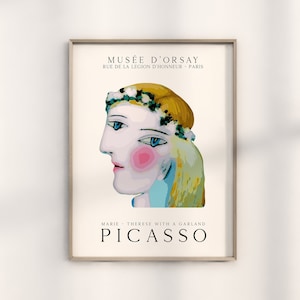Picasso art print, Gallery Wall Art, Modern home decor, Exhibiton posters, Trendy artwork, Picasso Woman Print, Printable Wall Art, Digital