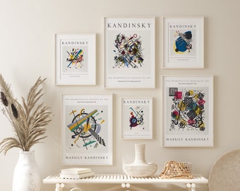Abstract Art Prints, Wassily Kandinsky Gallery Print Set, Abstract Prints Gallery Wall Set, Expressionist Art, Geometric Modern Art Set