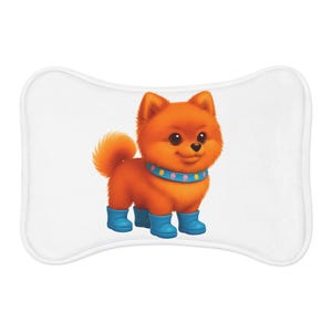Charming Pet Feeding Mats - Cute Animal Design, Dog Feeding Mat, Pet Food Mat, Puppy Bowl Mat, Dog Lovers Gift
