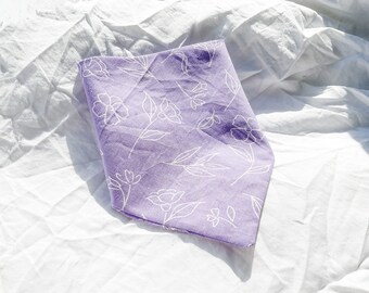 Lavender flower flow bandana