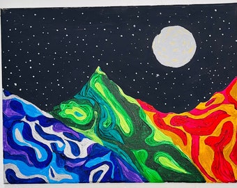 Abstract acrylic painting