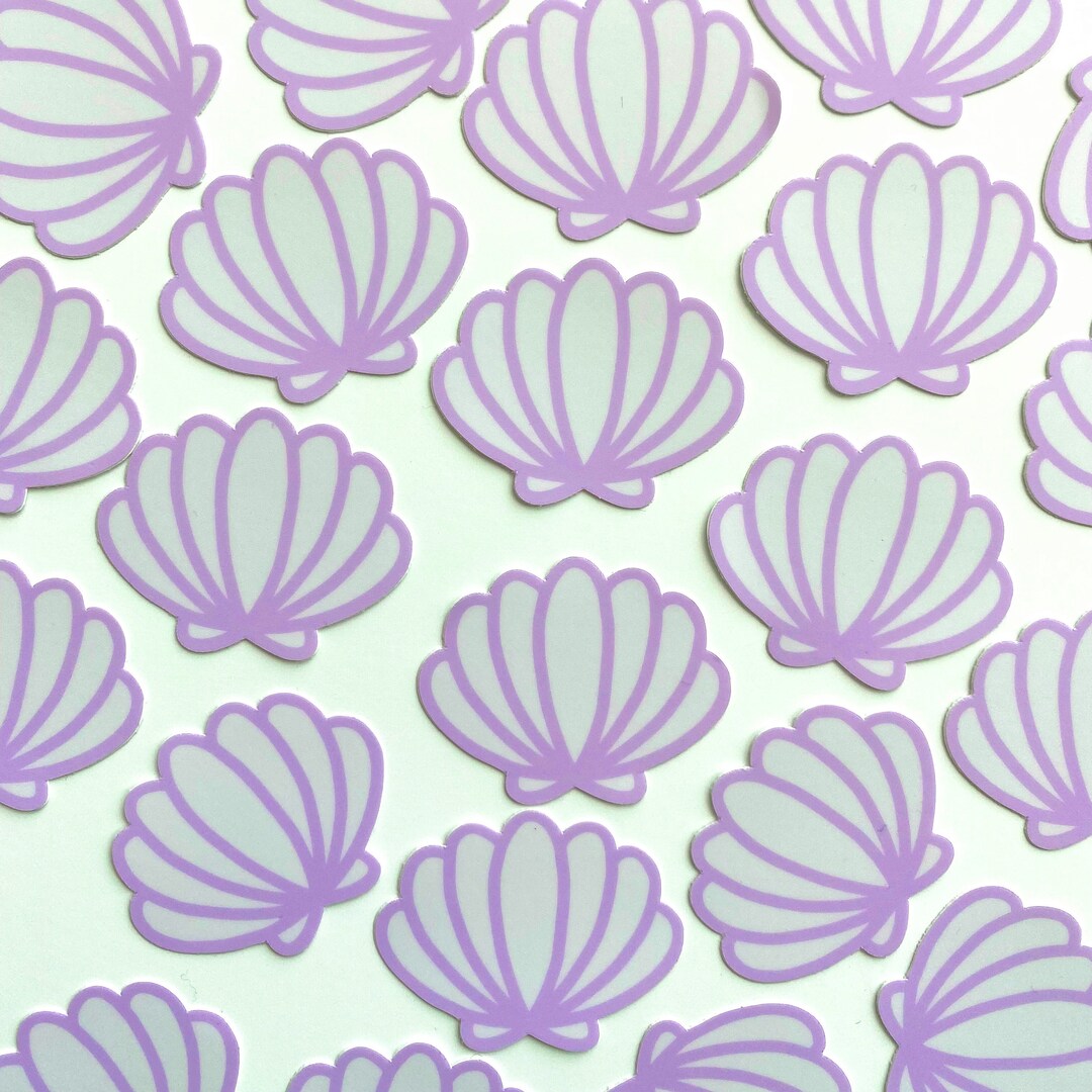 Clam Shell Sticker Clamshell Vinyl Sticker - Etsy