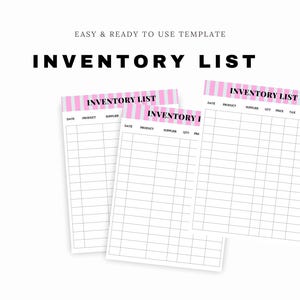 Inventory Tracker Printable, Inventory Management Form, Inventory Sheet ...
