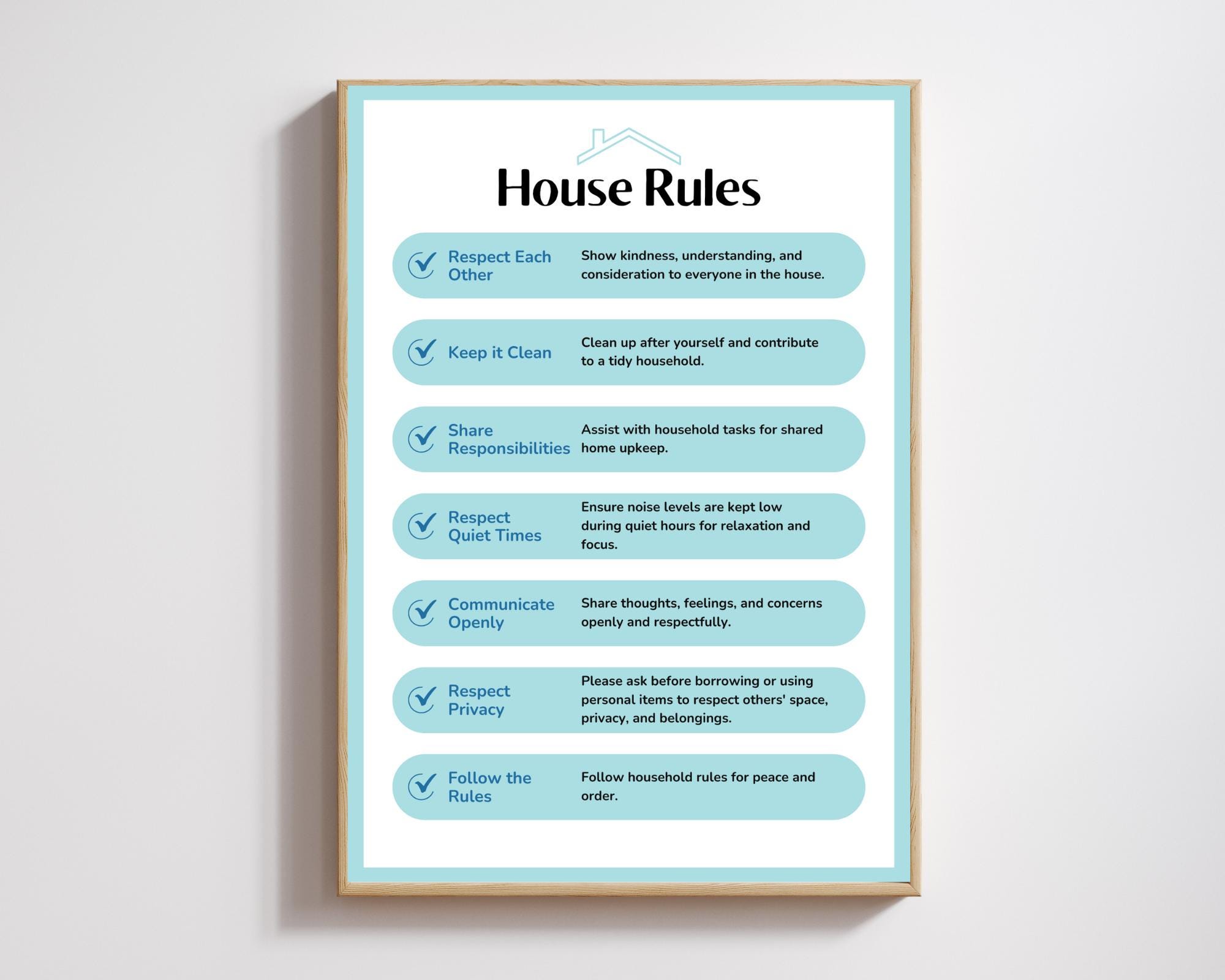 Editable Airbnb House Rules Sign Template | HOUSE Rules Checklist ...