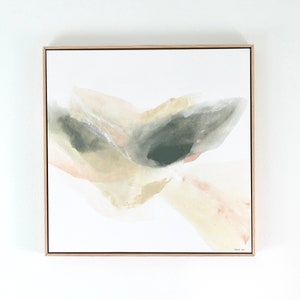 Original Abstract Acrylic Painting, Modern and Contemporary Medium Canvas for Living Room, Minimal Scandinavian Neutral Art