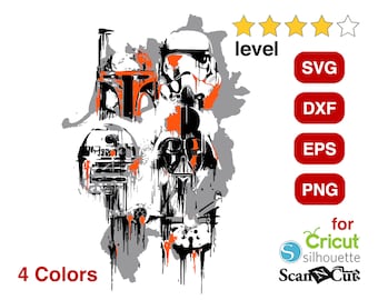 Star Wars Mandalorian svg, eps, dxf, Star Wars Mandalorian png for Cricut, Silhouette Cameo, ScranNCut, R2D2 svg cricut, Stormtrooper svg