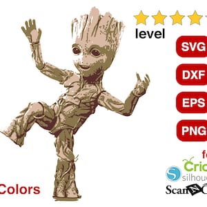 Groot svg, eps, dxf, Groot png for Cricut, Silhouette Cameo, ScranNCut, Guardians of the Galaxy svg cricut, Guardians of the Galaxy png