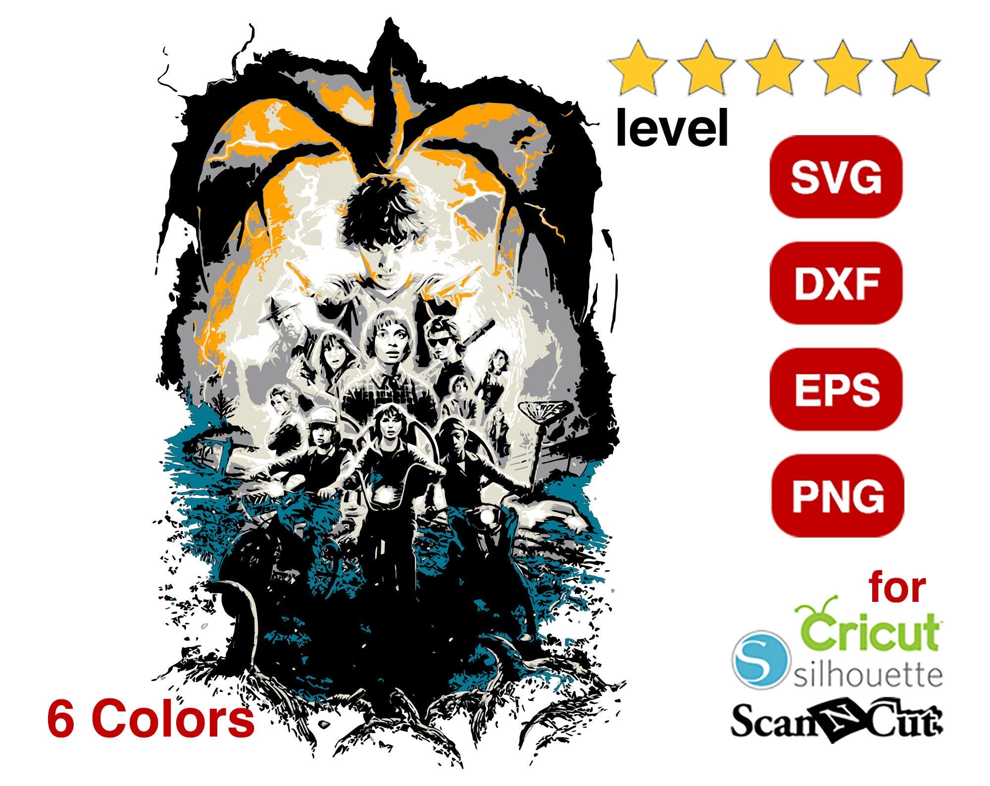 Stranger Things svg, eps, dxf, Stranger Things png for Cricut, Silhouette Cameo, ScranNCut, Netfix svg series, Netfix png series