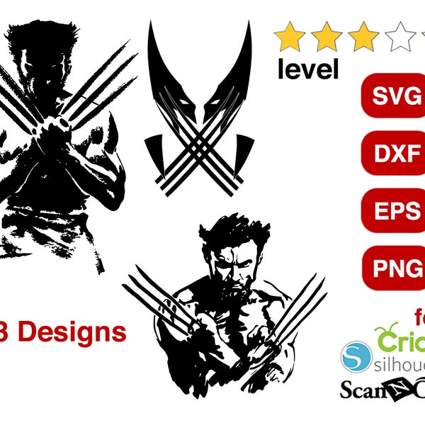 Wolverine svg, eps, dxf, Wolverine png for Cricut, Silhouette Cameo, ScranNCut, X-Men svg, X-Men png, X-Men Cricut, X-Men Silhouette Cameo