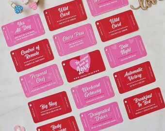Valentine Coupons Love Coupons Anniversary Gift  Gifts For Boyfriend, Gifts For Husband, Gifts For Wife, Gifts For Girlfriend