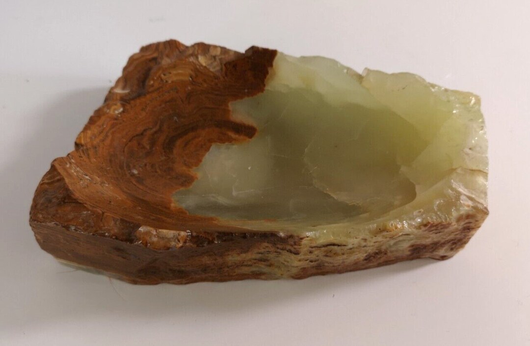 Vintage Green Onyx Ashtray / Key Tray Etsy