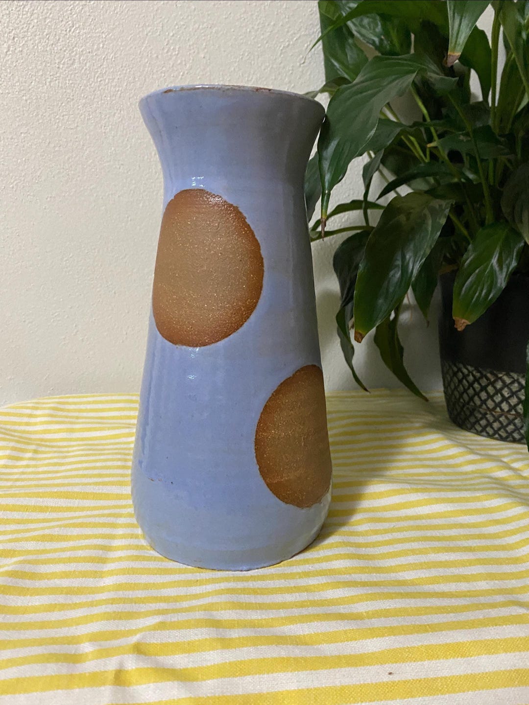 Wheel Thrown Tall Light Blue Vase - Etsy