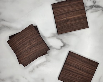 Handmade Walnut Coasters - Set of 4