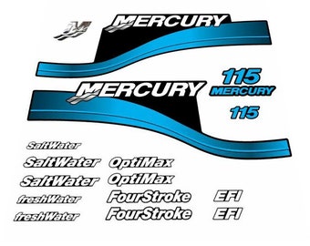 Mercury 115 FS EFI Optimax Saltwater 1999-2004 outboard decal sticker set