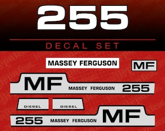 Massey Ferguson 255 Diesel Aftermarket Replacement Tractor Decal (Sticker) Set
