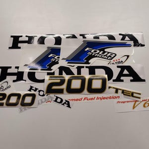 Aftermarket Replacement Decals for Honda 200hp Four Stroke Blue 2002-2007 Outboard Sticker Set