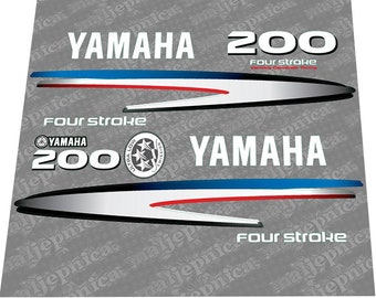 Yamaha 200 Four Stroke (2002-2006) Outboard Decal Sticker Set
