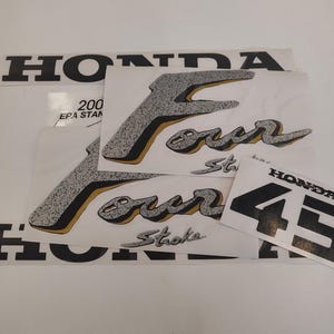 Aftermarket Replacement Decals for Honda 45hp Four Stroke Gold 2000 Outboard Sticker Set