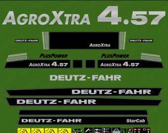 Deutz Fahr AgroXtra 4.57 Aftermarket Replacement Tractor Decal (Sticker) Set