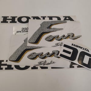 Calcomanías de repuesto de repuesto para motor fueraborda Honda 30 hp Four Stroke Gold 2000