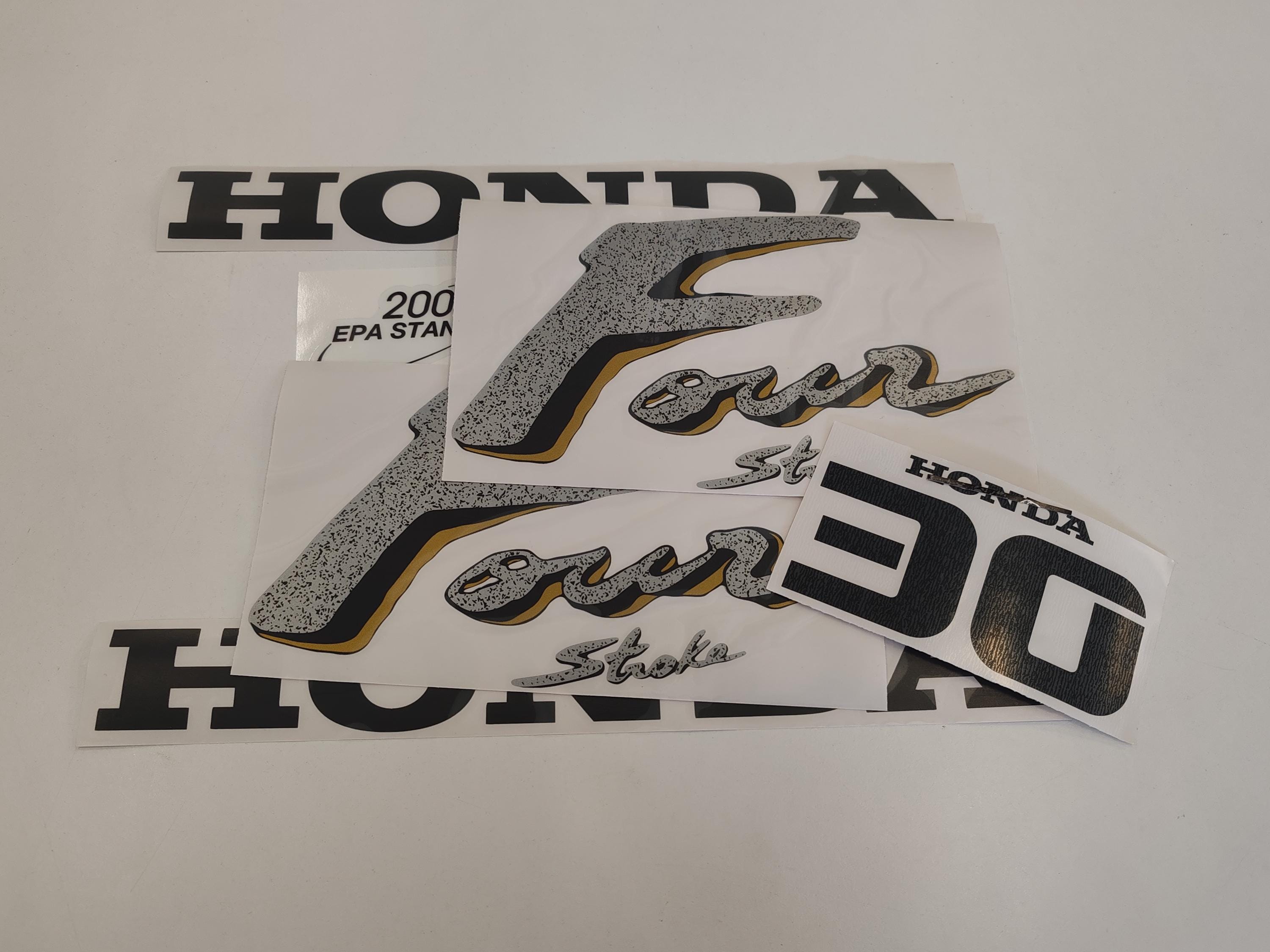Aftermarket Replacement Decals for Honda 30hp Four Stroke Gold 2000 Outboard Sticker Set