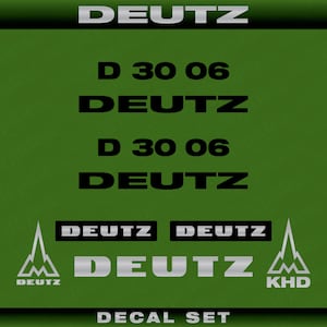Deutz D 30 06 Aftermarket Replacement Tractor Decal (Sticker) Set