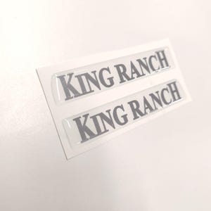 Tremor 3D Aftermarket Replacement Fender Decals for 2023 and 2024 Ford F250 or F350 Domed Decal 2pcs / Chrome Sticker Resin Set / King Ranch