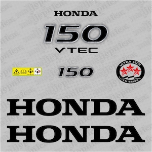Juego de calcomanías de repuesto para motor fueraborda Honda 150 de dos tiempos (2017)
