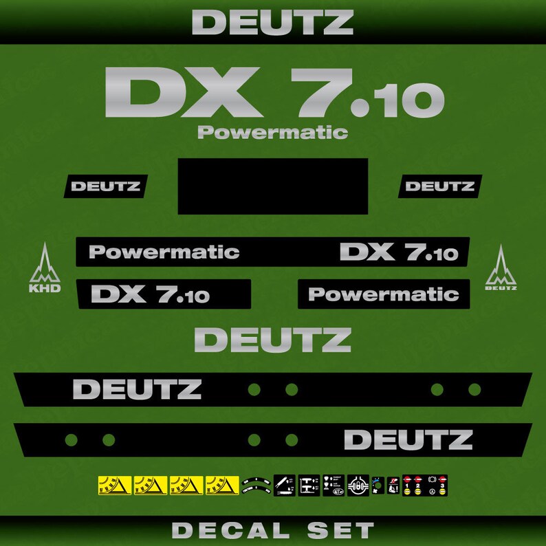 Deutz DX 7.10 Powermatic Aftermarket Replacement Tractor Decal Etsy