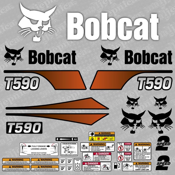 Bobcat T590 Loader Aftermarket Decal / Aufkleber / Adesivo / Sticker / Replacement Set