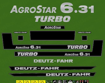 Deutz Fahr AgroStar 6.31 Turbo Aftermarket Replacement Tractor Decal (Sticker) Set