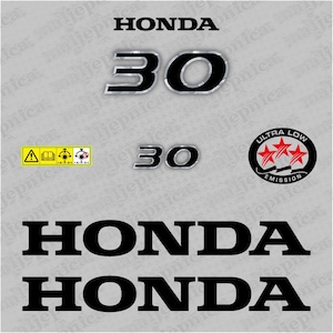 Juego de calcomanías de repuesto para motor fueraborda Honda 30 de dos tiempos (2017)