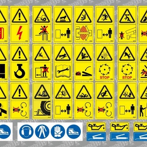 Equipment machinery Warning Aftermarket Decal / Aufkleber / Adesivo / Sticker / Replacement Set