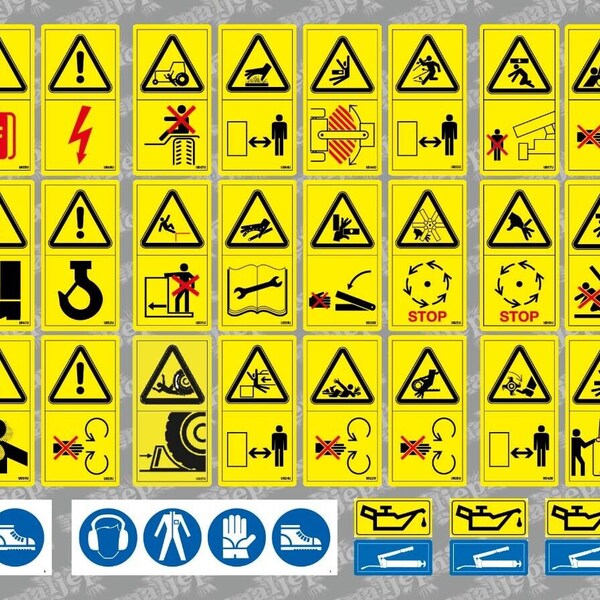No Equipment Ground Stickers – 30 Pack, .25 X 1.0 Inch, Oracal, Made In USA, Free Shipping P866