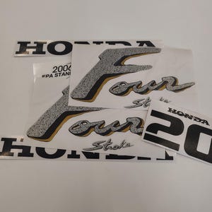 Calcomanías de repuesto para el mercado de accesorios para el juego de calcomanías para motores fueraborda Honda 20 HP Four Stroke Gold 2000