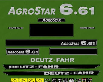 Deutz Fahr AgroStar 6.61 Aftermarket Replacement Tractor Decal (Sticker) Set