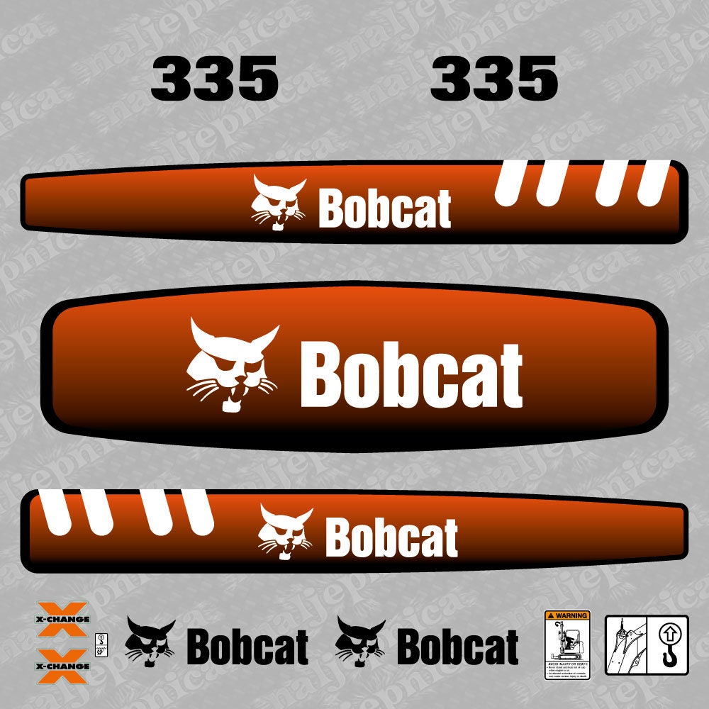 Bobcat 335 Excavator Aftermarket Decal / Aufkleber / Adesivo / Sticker / Replacement Set