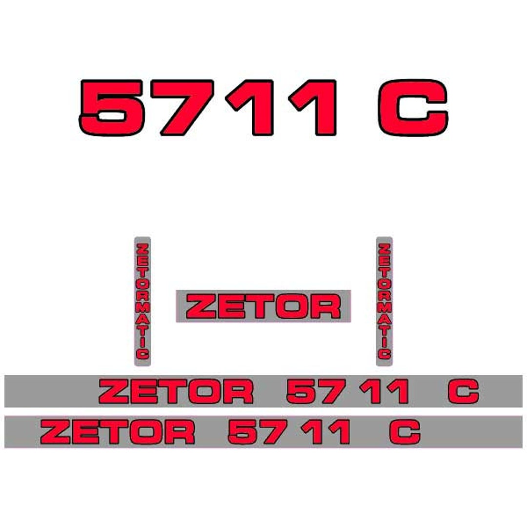 Ze511 Sticker Zetor 5711C Aftermarket Tractor Decal / Aufkleber / Adesivo / Sticker ...