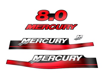 Mercury 8.0 1999-2004 outboard decal sticker set