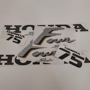 Aftermarket Replacement Decals for Honda 75hp Four Stroke Gold 2000 Outboard Sticker Set
