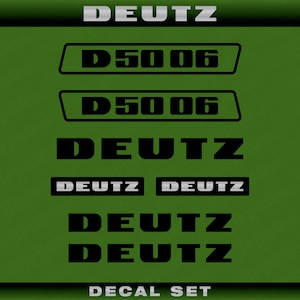 Deutz D 50 06 (1974) Aftermarket Replacement Tractor Decal (Sticker) Set