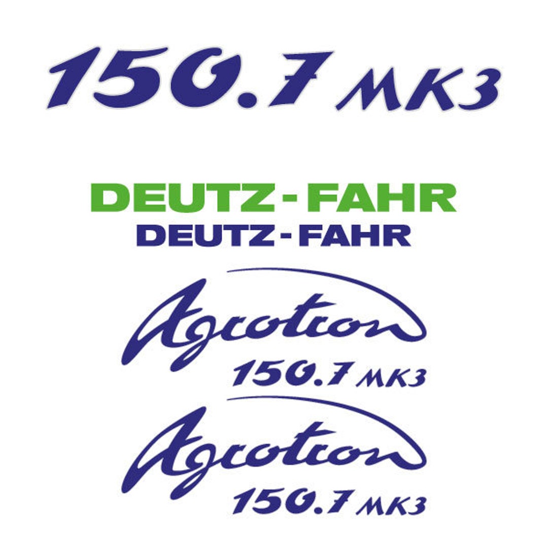 Deutz 2x Synchron Aufkleber-Set lang Länge ca.34,5cm Höhe ca.7,5cm