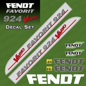 Fendt Favorit 924 Vario (2001) Aftermarket Replacement Tractor Decal Sticker Set