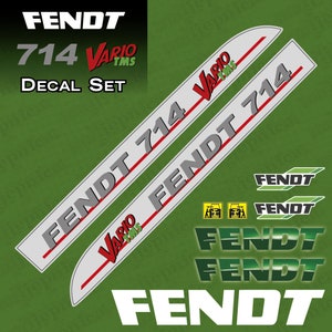 Fendt 714 Vario TMS (2004) Aftermarket Replacement Tractor Decal Sticker Set