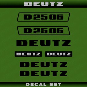 Deutz D 25 06 (1974) Aftermarket Replacement Tractor Decal (Sticker) Set