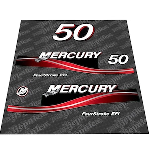 Mercury 50 Four Stroke EFI 2005-2007 outboard decal sticker set