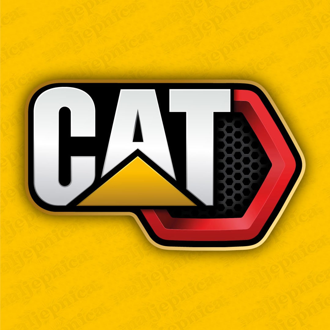 CAT Equipment Machinery Logo 1320x800mm RED 1pcs Aftermarket Decal ...