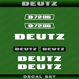 Deutz D 72 06 W (1974) Aftermarket Replacement Tractor Decal (Sticker) Set
